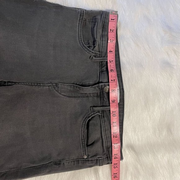 Sam Edelman "The Kitten" Gray Mason Mid Rise Angled Hem Skinny Jeans - Picture 6 of 10